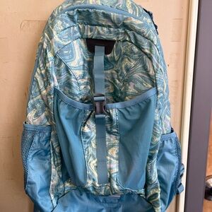 Eddie Bauer Blue Marble Print Backpack like new